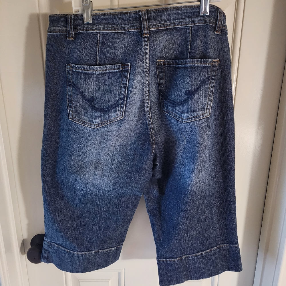 FYLO Women's Blue Denim Jean Bermuda Shorts.  Size 8.  EUC. - Picture 4 of 5
